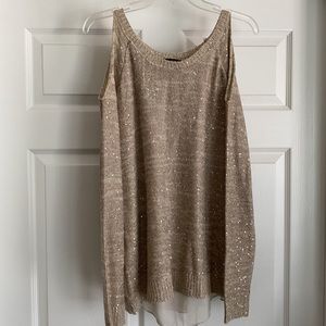 Oversized cold shoulder sweater